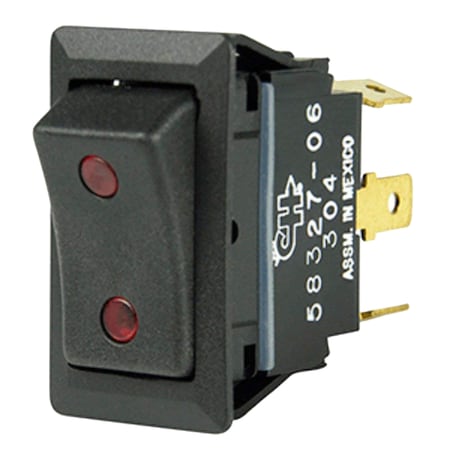 Sealed Rocker Switch W/Small Round Pilot Lights SPDT On-Of